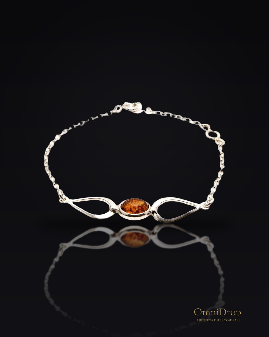 Bracciale ambra cognac, per portare l'armonia