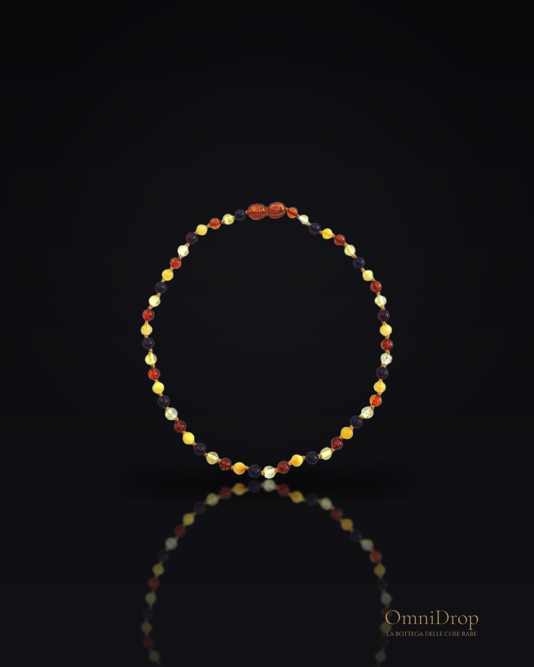 Collana per bambini ambra multicolore, protezione