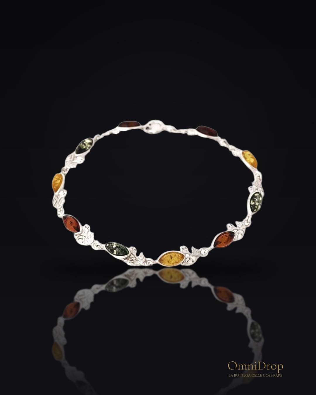 Bracciale ambra multicolore, per racchiudere i tuoi pensieri