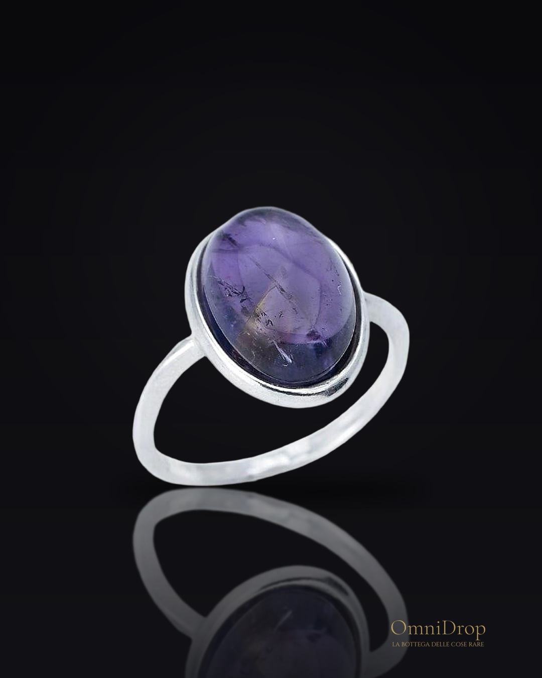 Anello ametista viola naturale, per portare con te un'intenzione