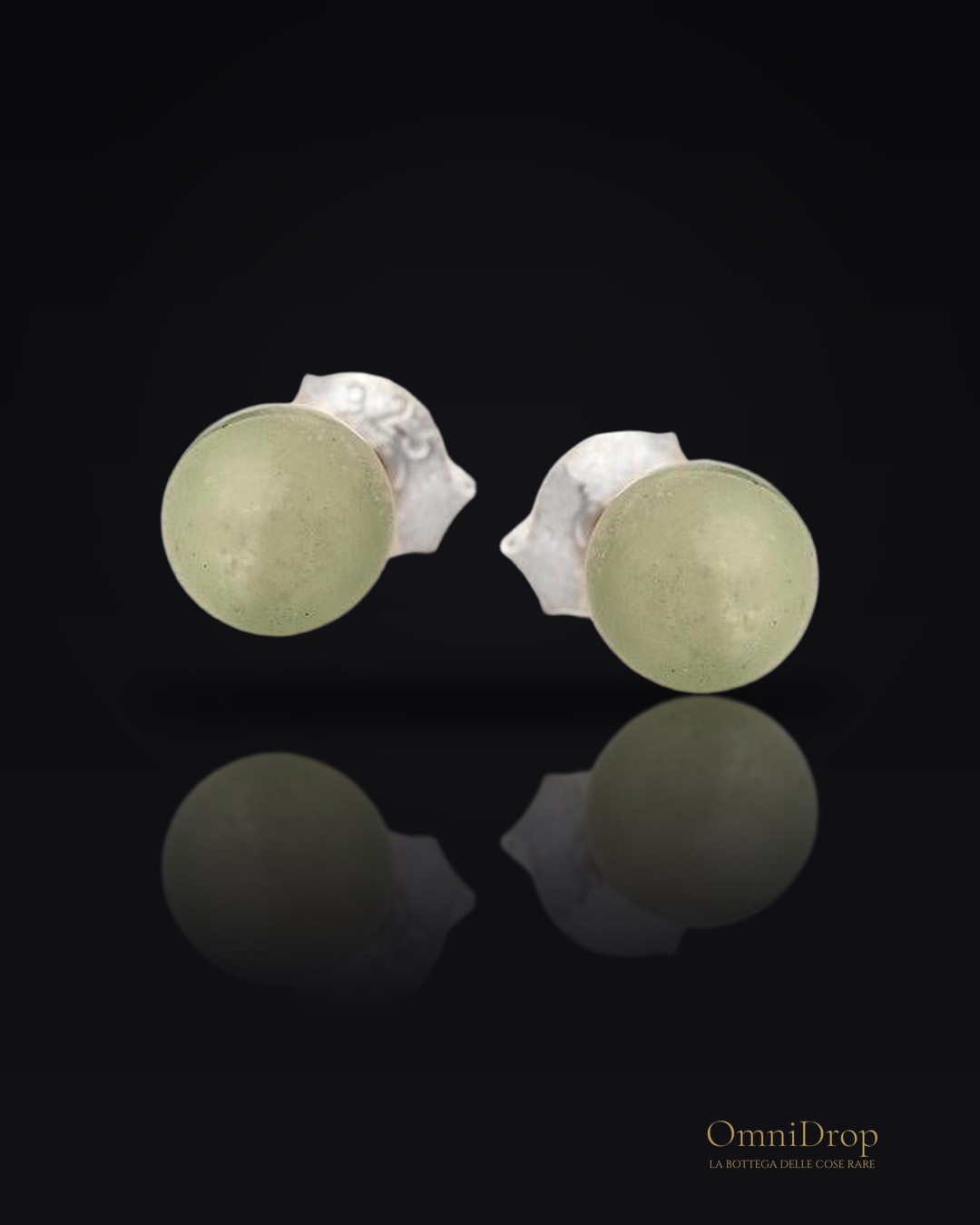 Orecchini in argento con avventurina, per portare con te un tocco di eleganza