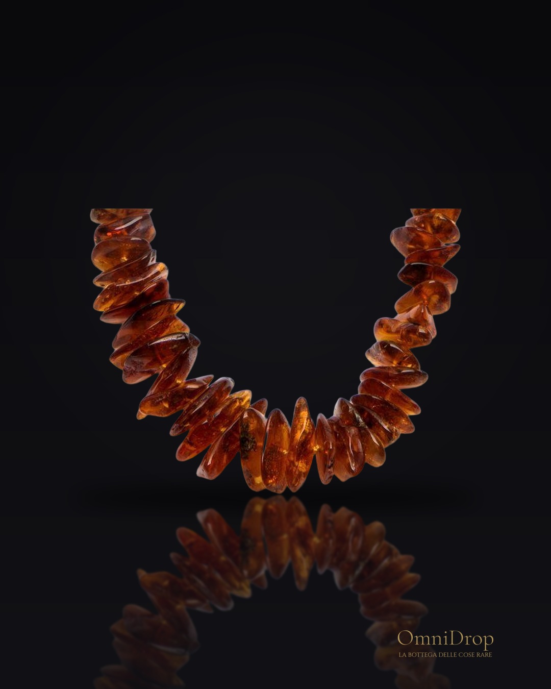 Collana ambra cognac, per incanalandoti nel passato
