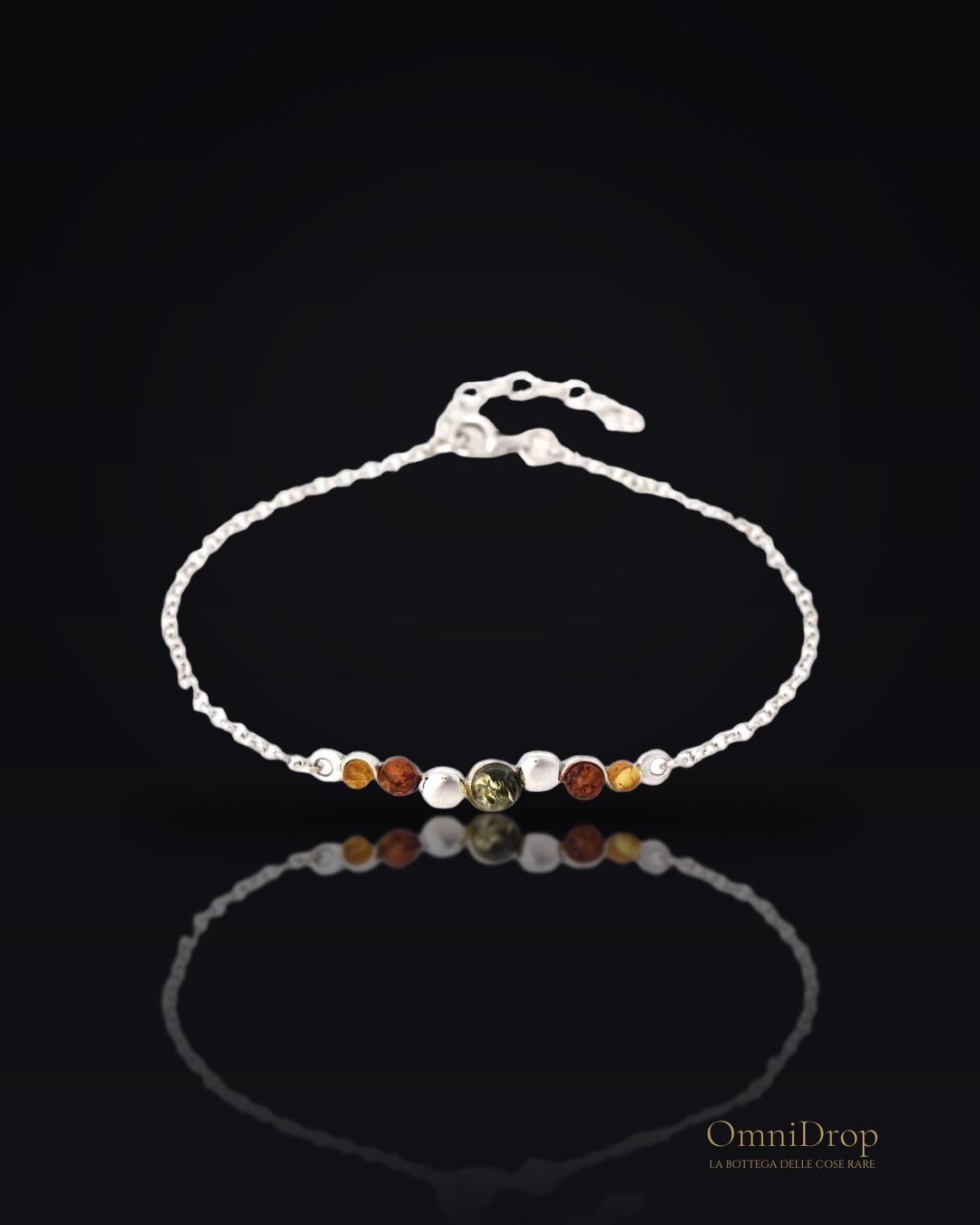 Bracciale ambra multicolore, per portare la luce del sole