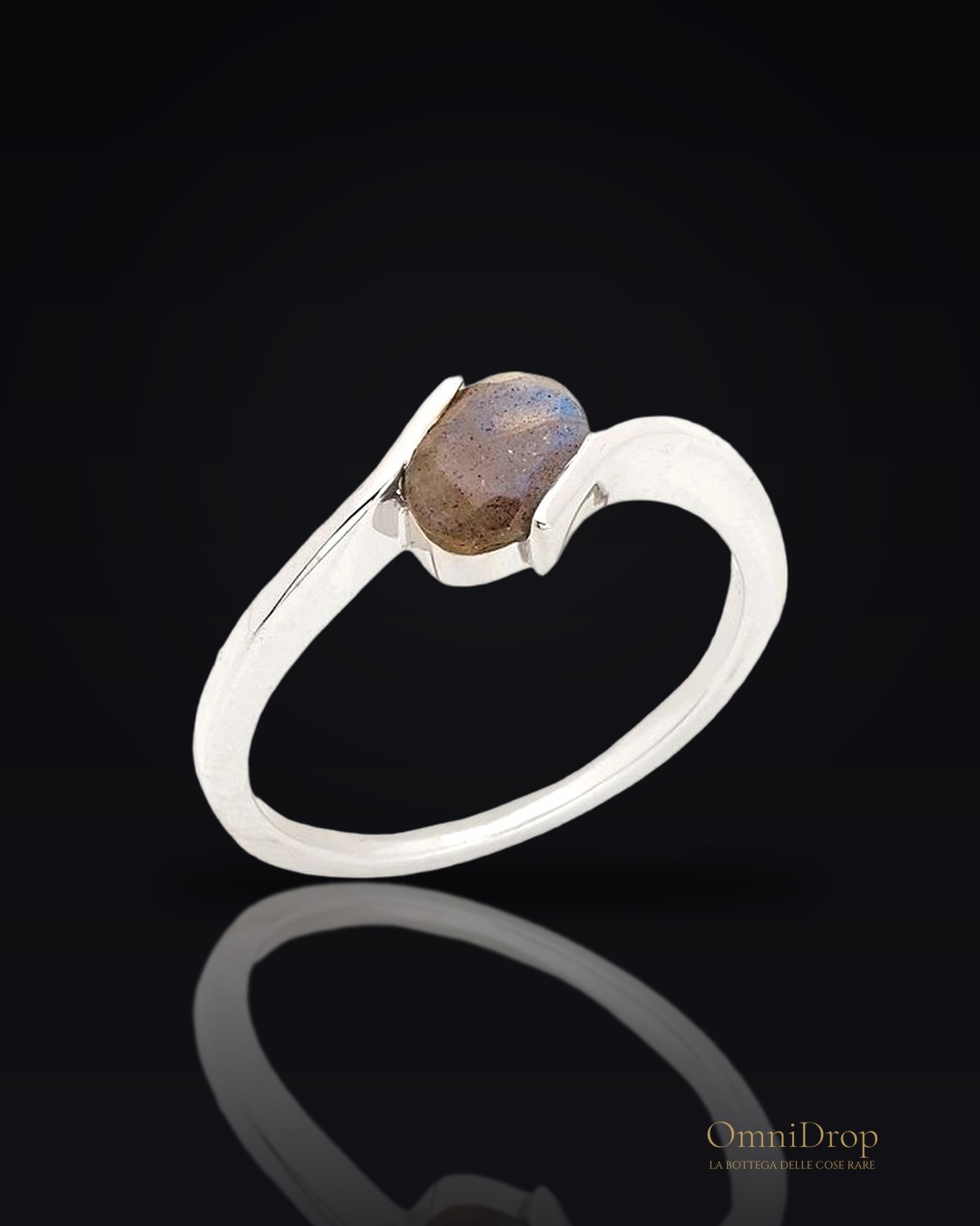Anello labradorite multicolore, per portare l'essenza del tricolorismo