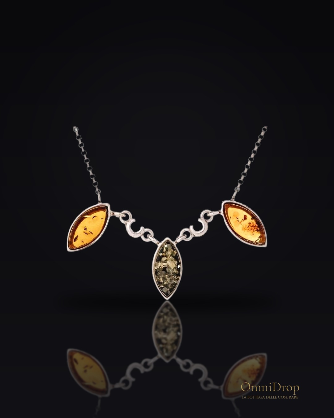 Collana ambra multicolore, per portare la natura nel cuore