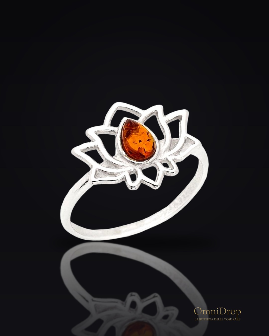 Anello Lotus Ambra Cognac, Per evocare ricordi dolci