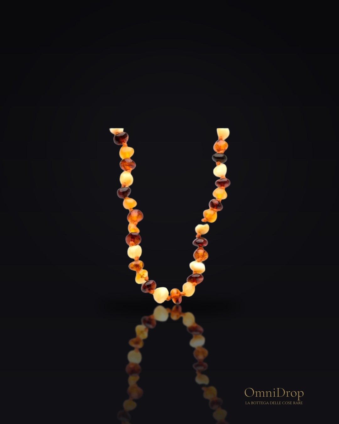Collana ambra multicolore, per evocare ricordi marini