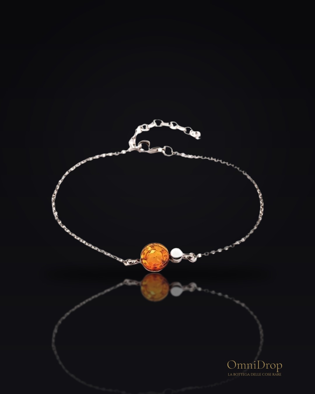 Bracciale ambra cognac, per custodire i tuoi ricordi