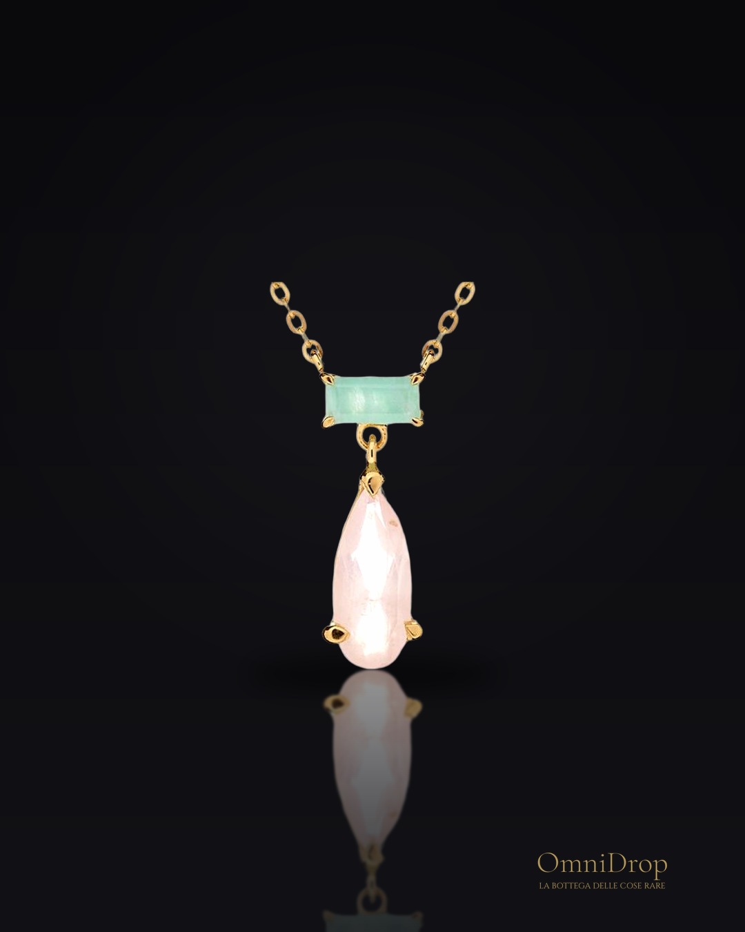 Collana amazzonite e quarzo rosa, per trasmettere la tua essenza