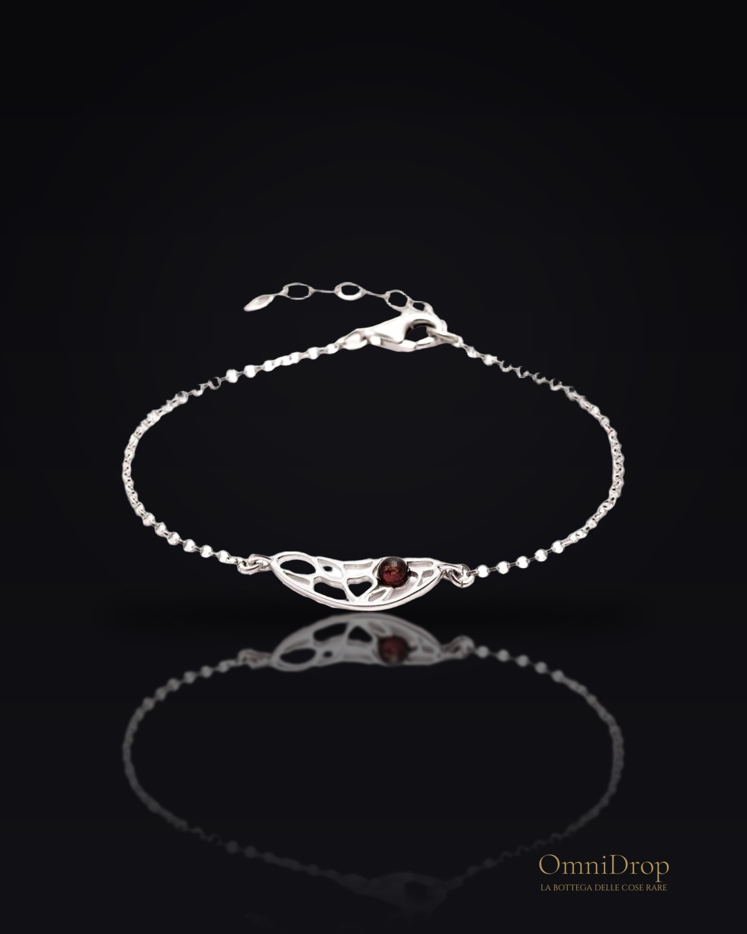 Bracciale farfalla ambra cognac, per raccontare storie