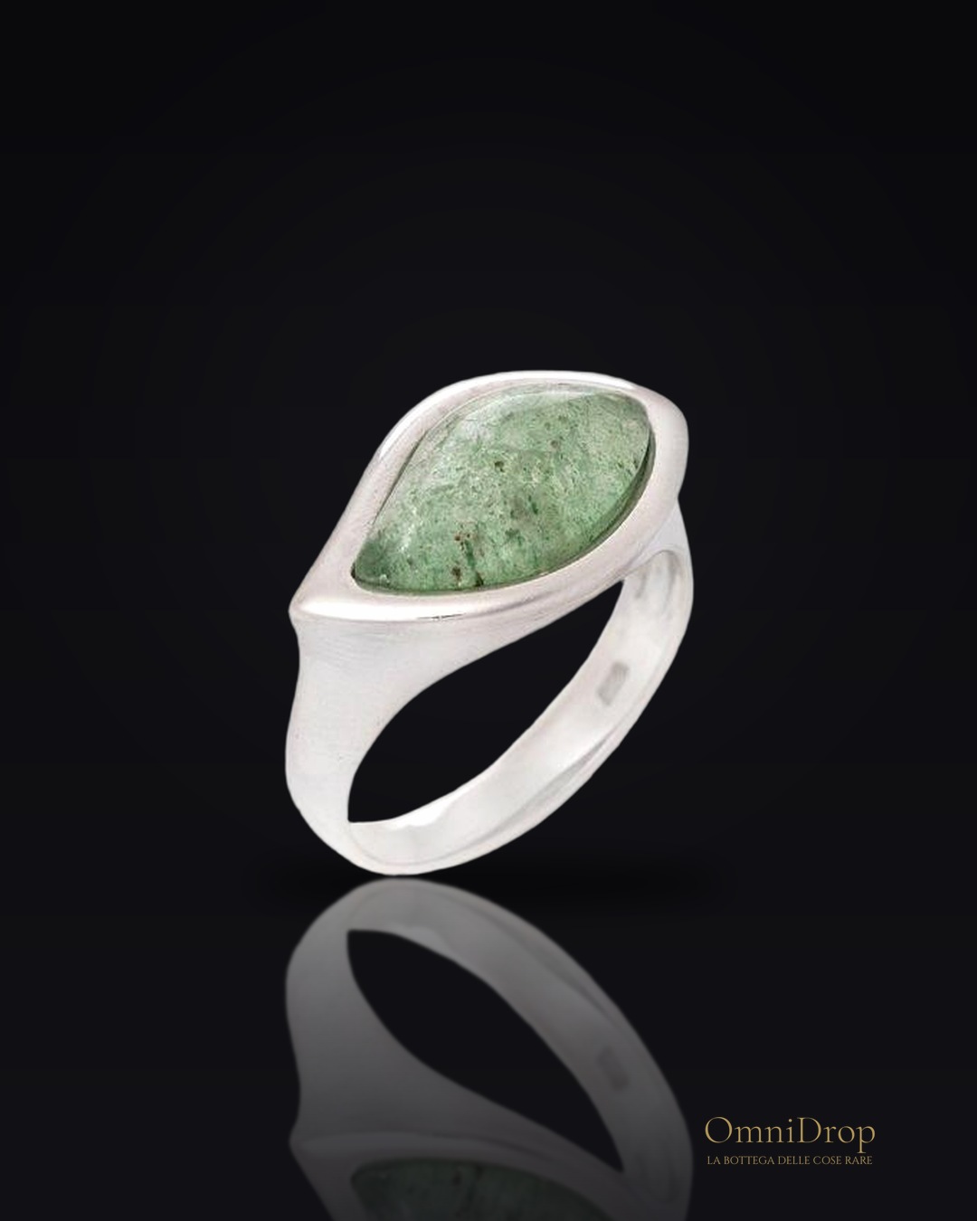 Anello avventurina verde, per intrattenere l'anima