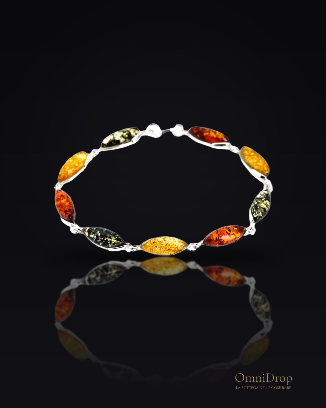 Bracciale ambra multicolore, per illuminare i tuoi momenti