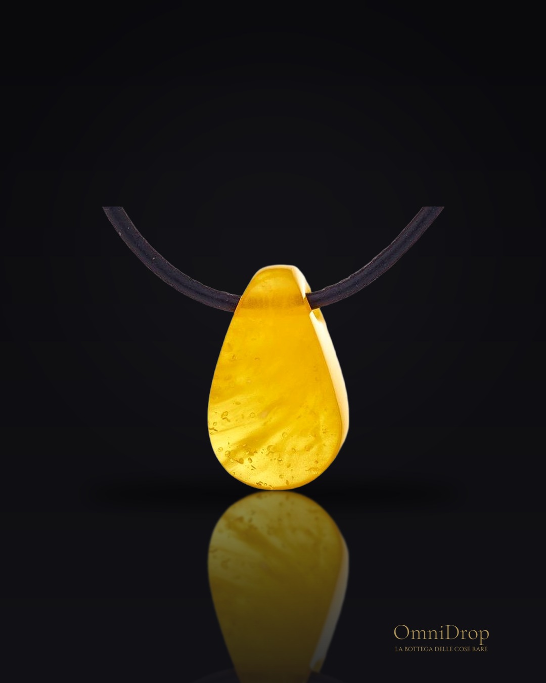 Collana in ambra naturale miele del Mar Baltico, 42‑45 cm, per ricordare la tua luce interiore