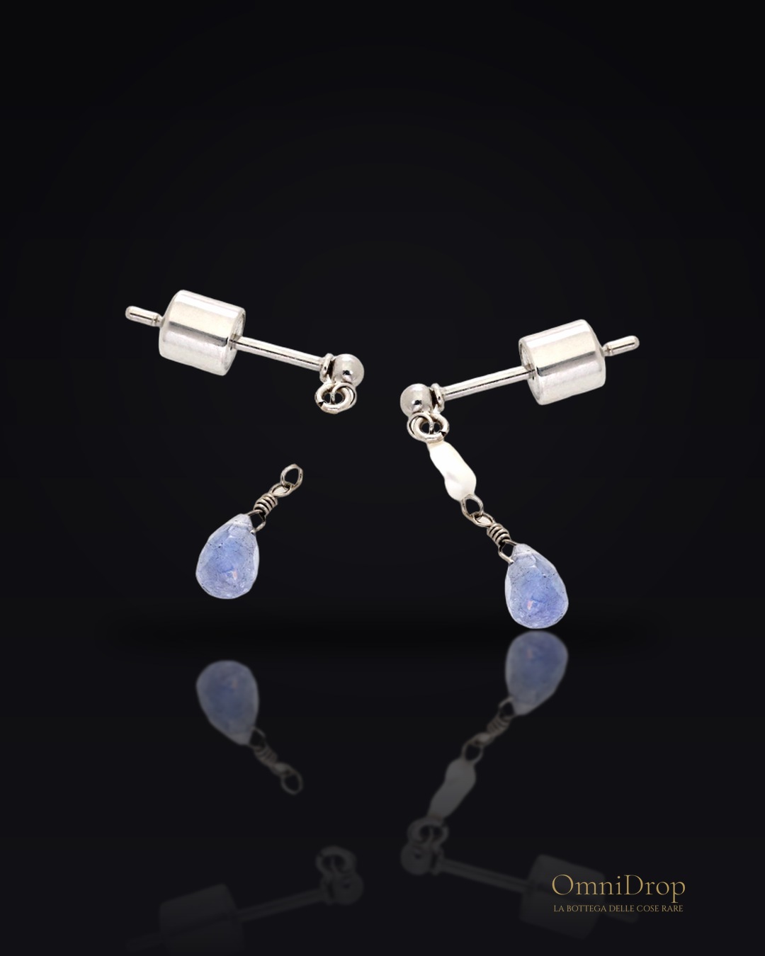 Orecchini pendenti tanzanite blu goccia, per portare con te un'intenzione