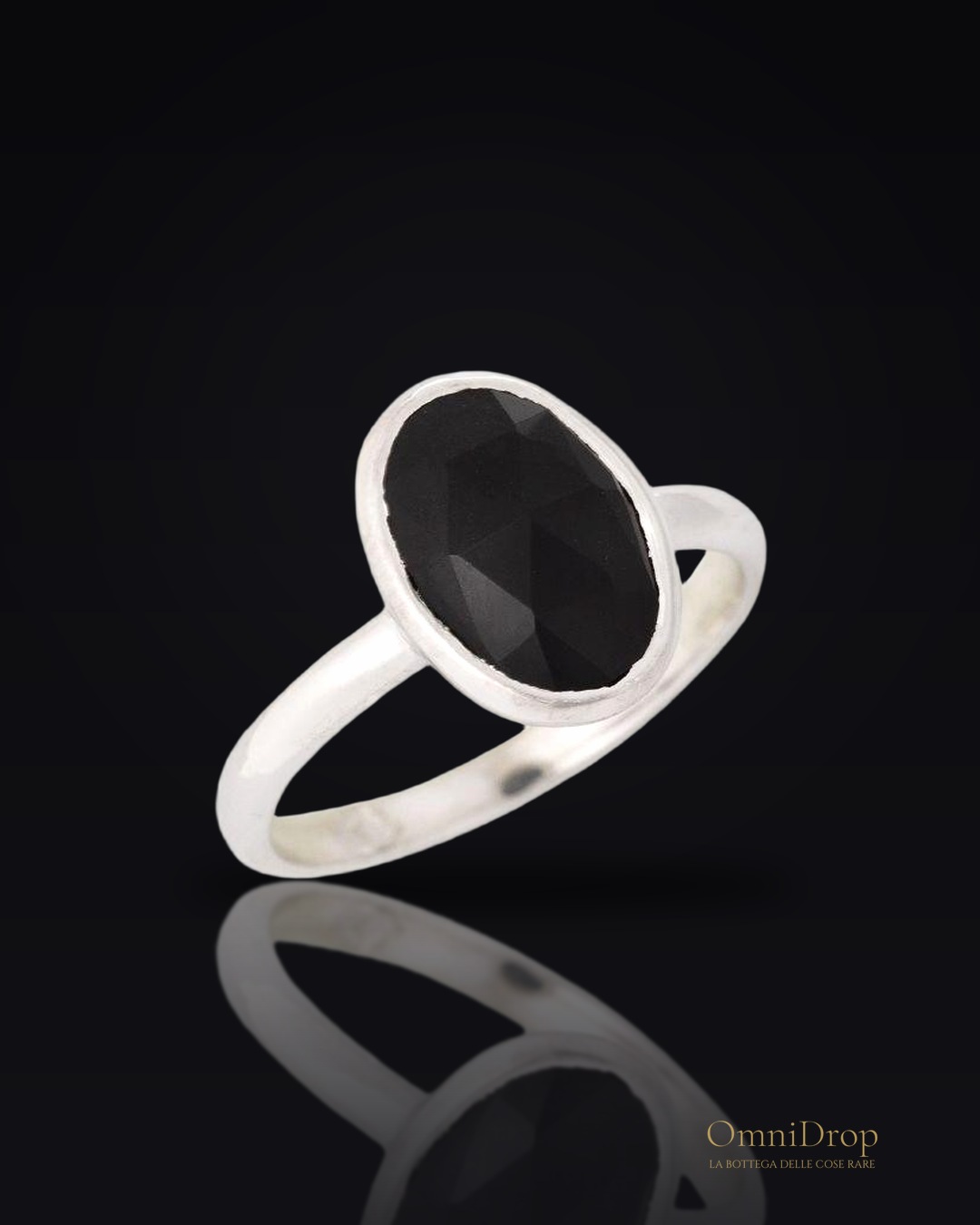 Anello Onice Nera Ovale, Per Sogni Notturni