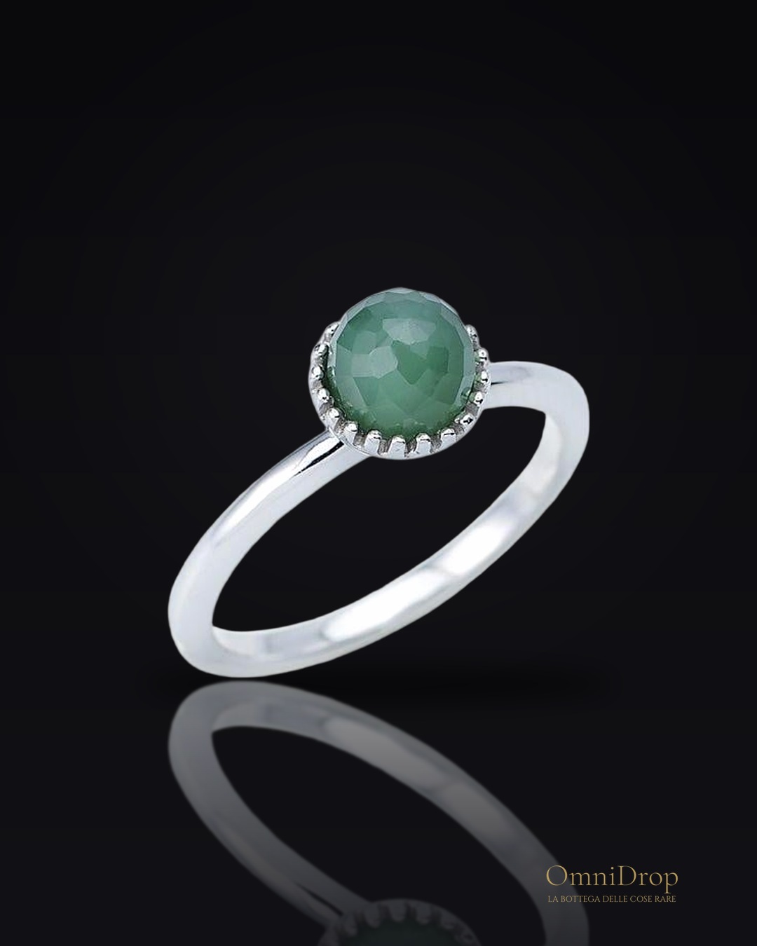 Anello avventurina verde, per raccontare storie naturali