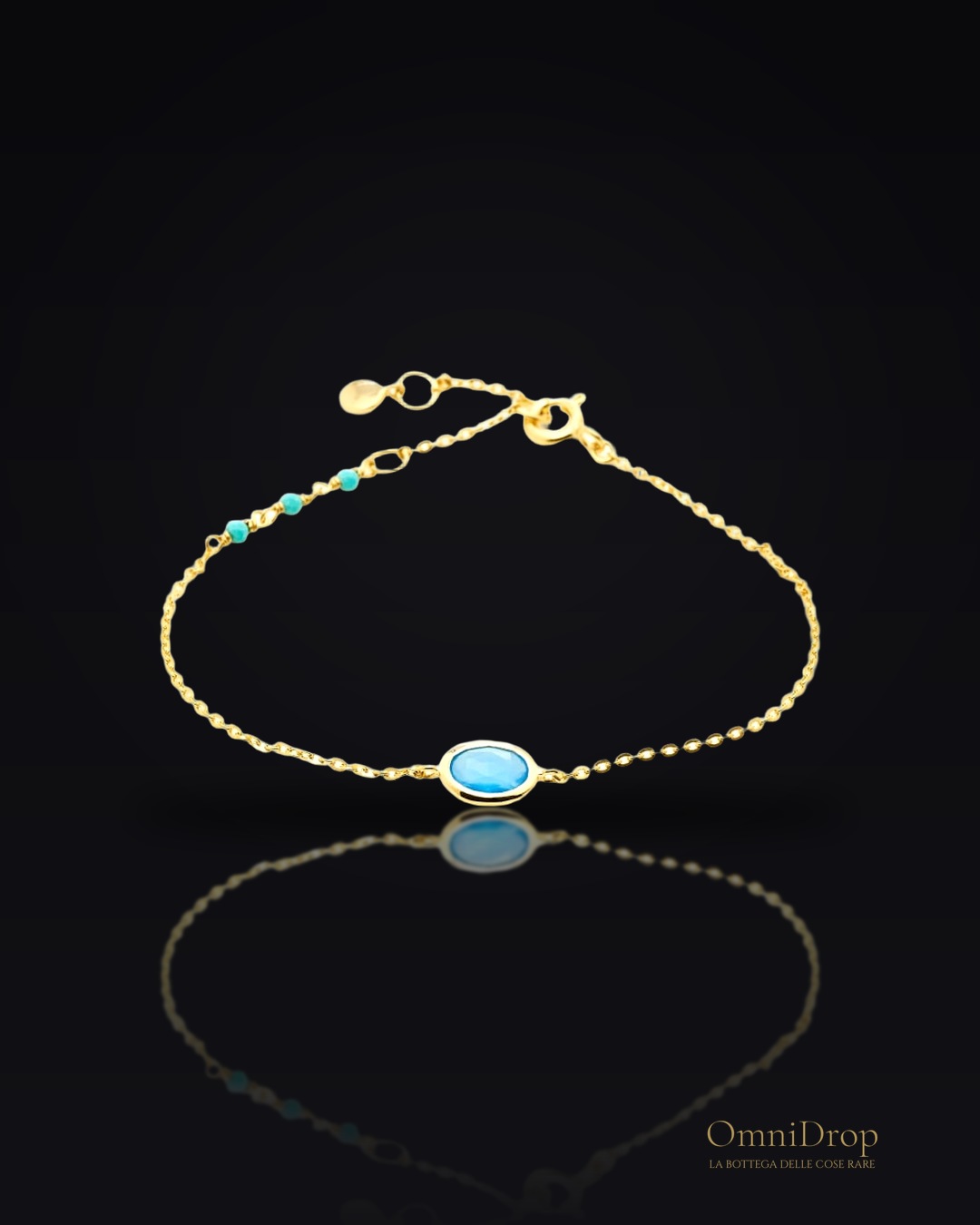 Bracciale calcedonio blu, per evocare l'oceano