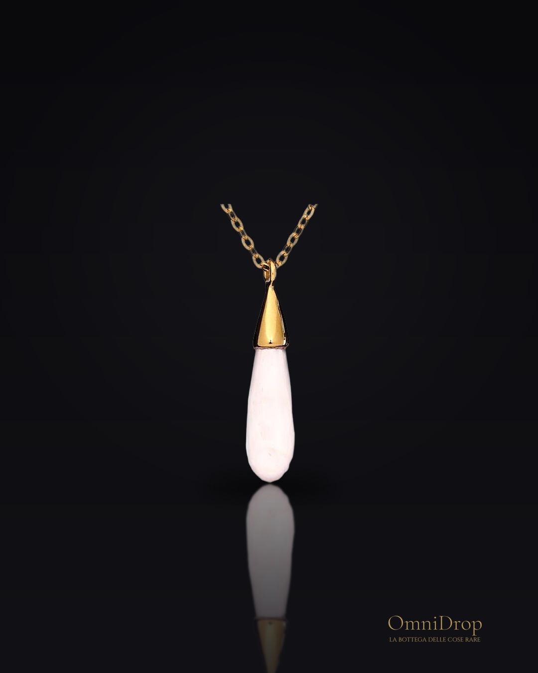 Collana cubi ghiaccio quarzo rosa, per preservare l'intimità