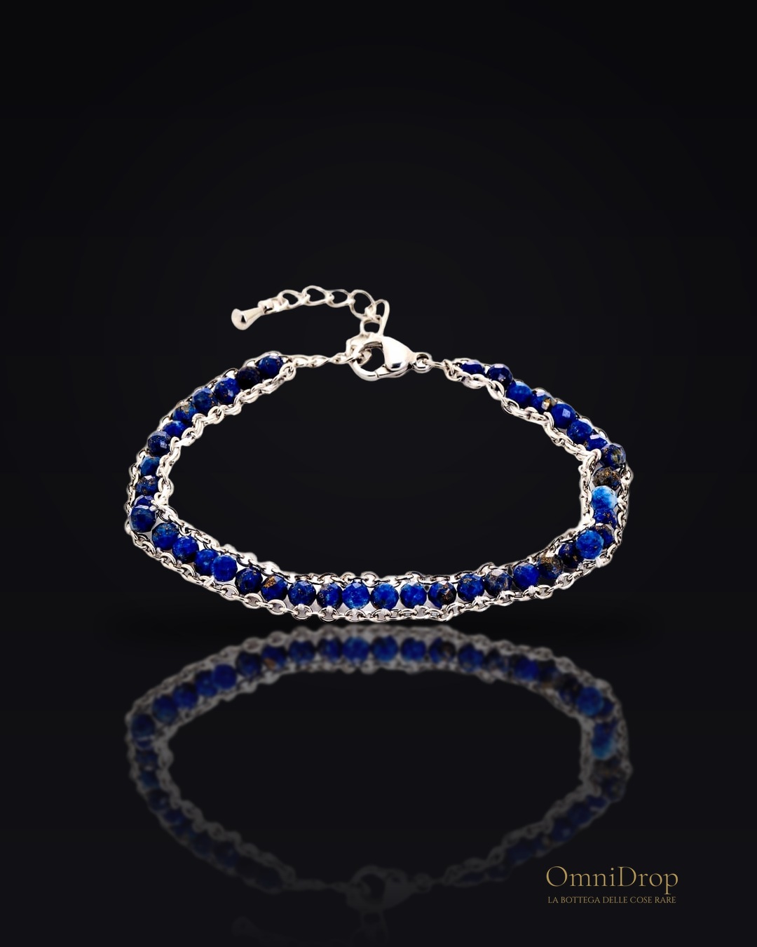 Bracciale lapislazzuli blu, per evocare la profondità