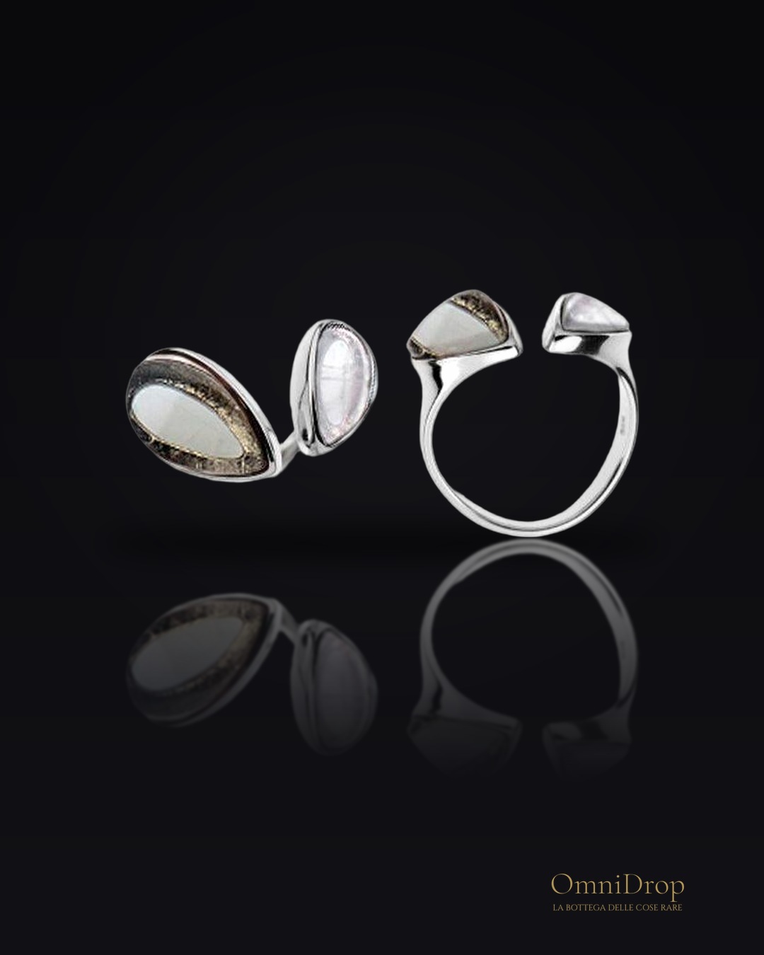 Anello quarzo rosa, fumé, per trasmettere amore