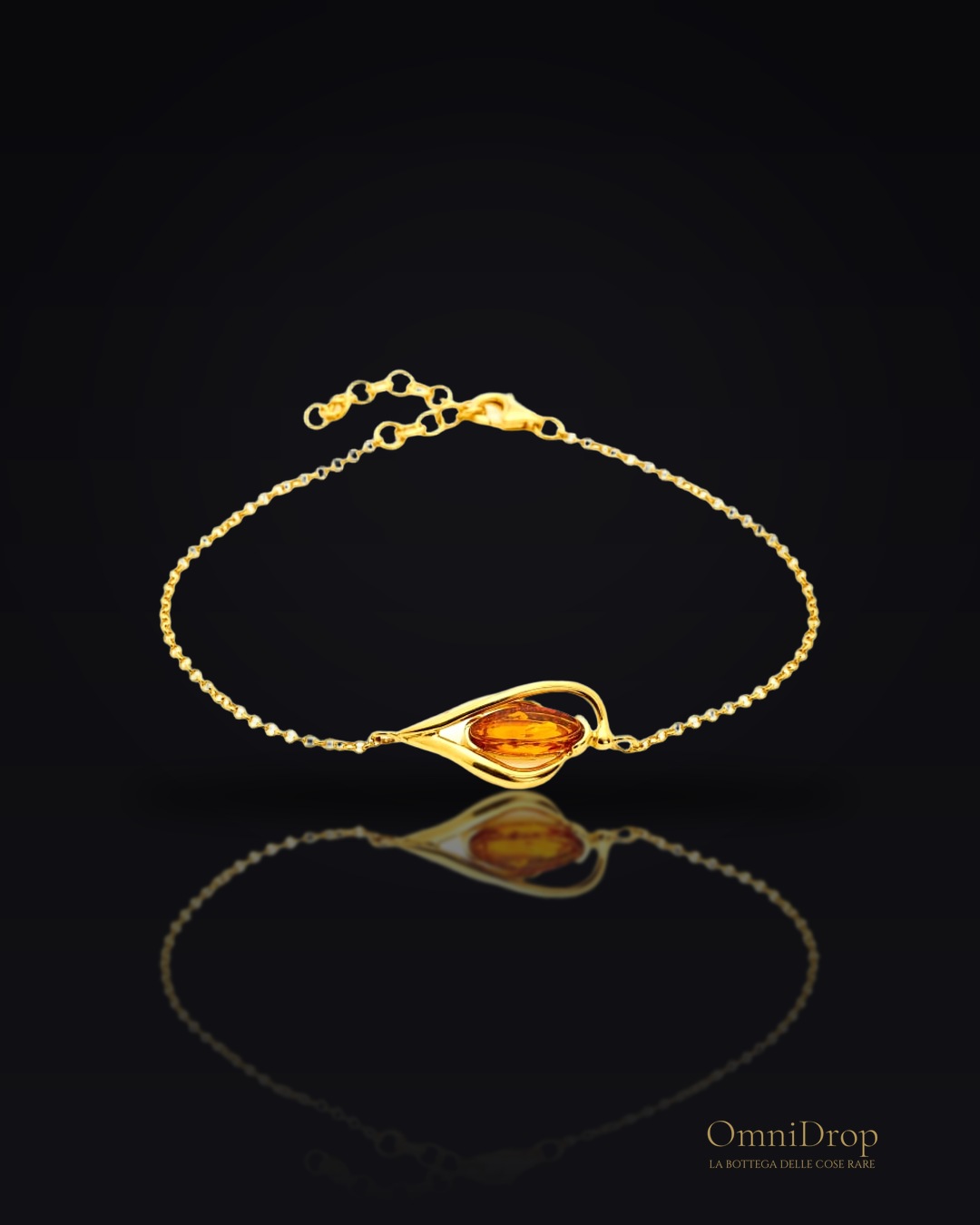 Bracciale ambra cognac, per evocare ricordi speciali