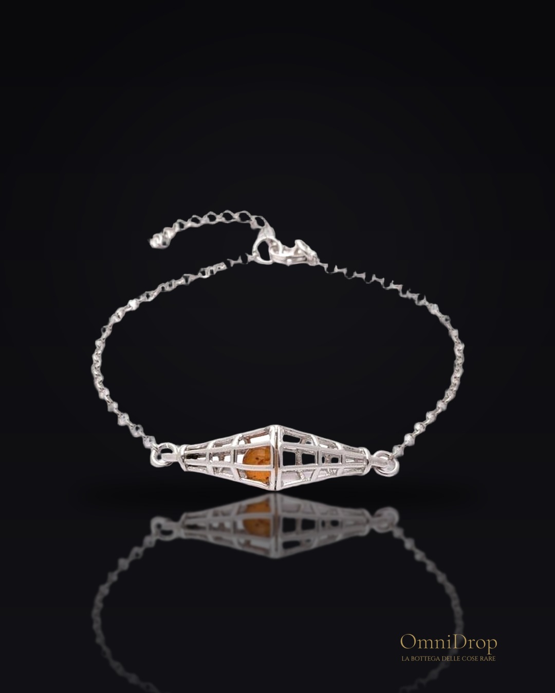 Bracciale ambra cognac, per onorare la natura