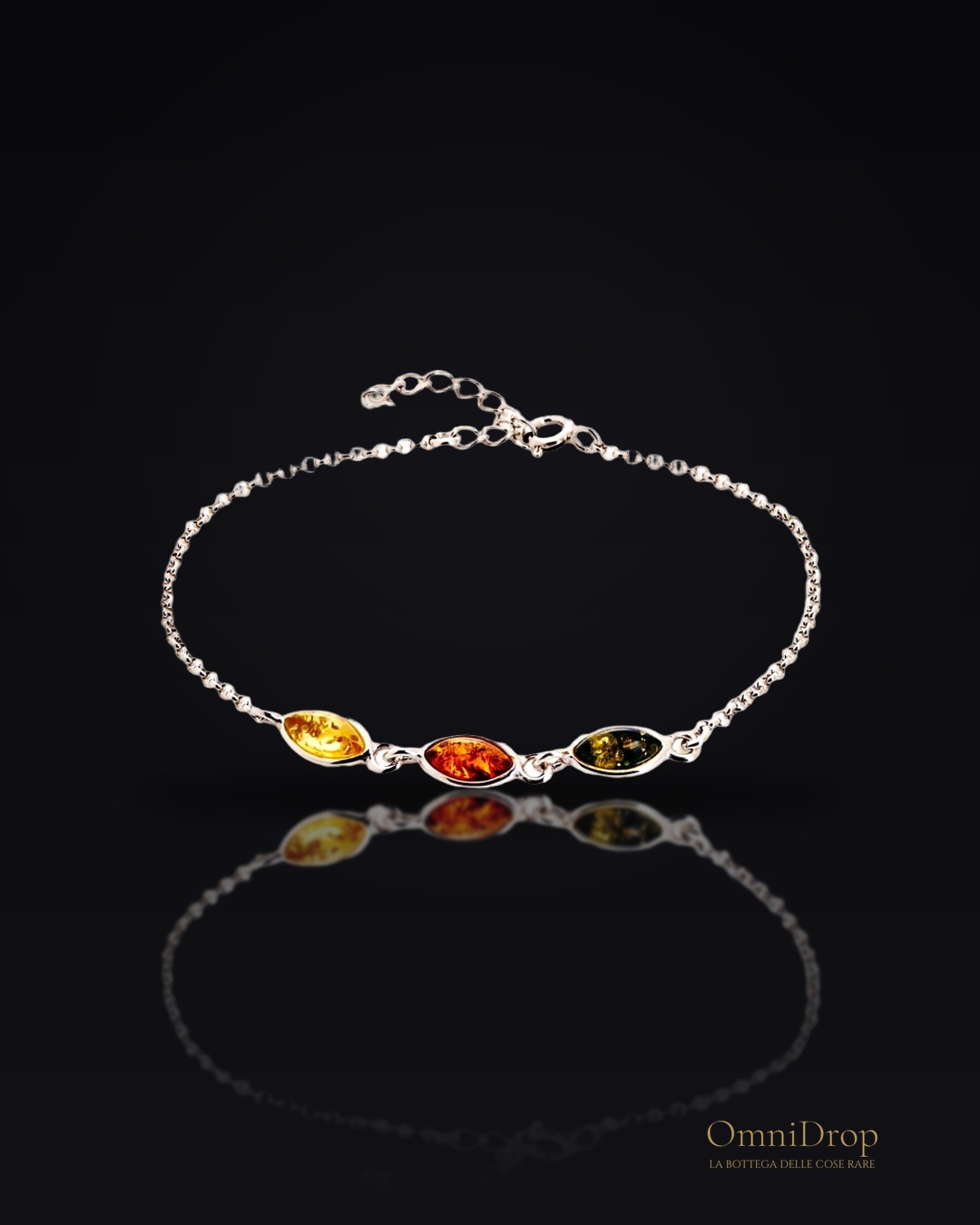 Bracciale ambra multicolore, per racchiudere i tuoi sogni
