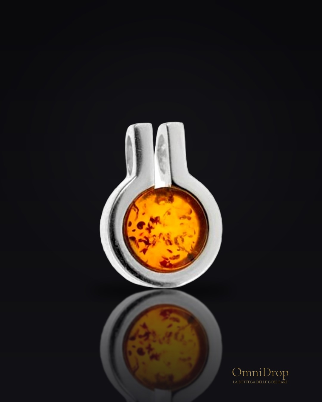 Ciondolo ambra cognac, ricordo del Mare
